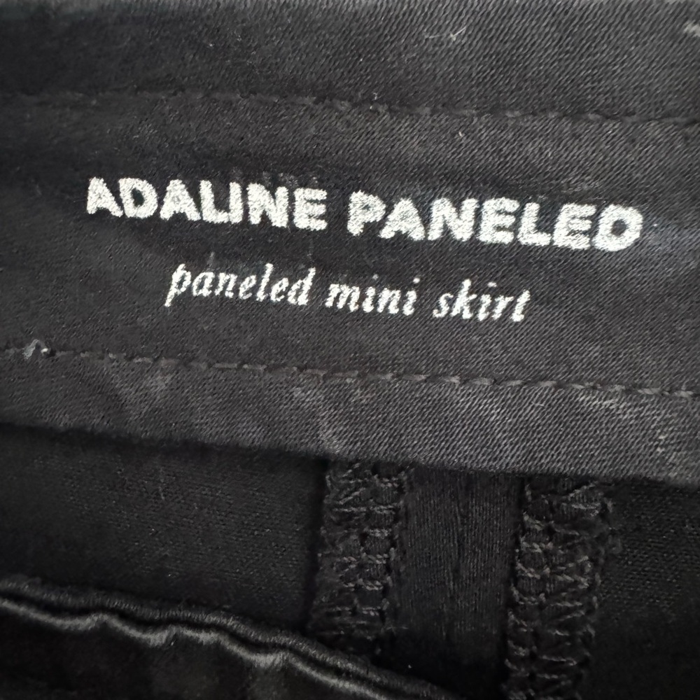AG Adriano Goldschmied Adaline Paneled Black Mini Skirt Size 32 (US 12) - Picture 5 of 6